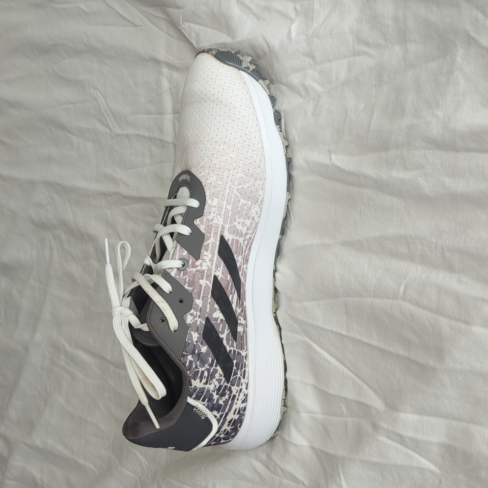 Adidas Men's Gray Black And White Golf Shoes - Picture 7 of 9